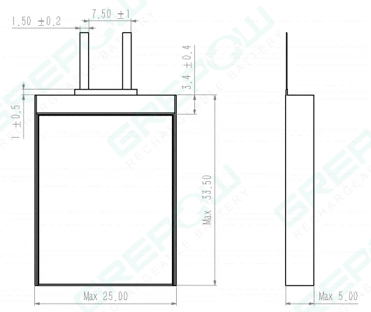 矩形電池產品結構圖