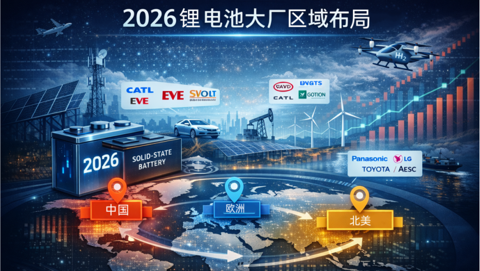 2026鋰電池大廠區域布局